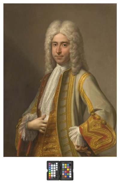 Portret van een heer door Roman School