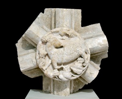 Een lam, gewelf van de Sint-Laurentiuskapel door Romanesque