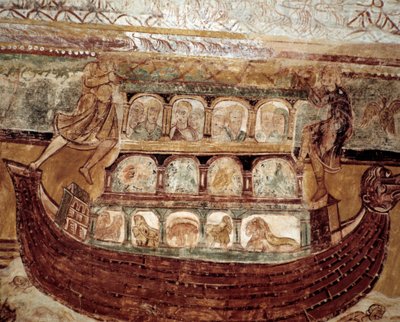 De boog van Noach (fresco van het plafond) door Romanesque