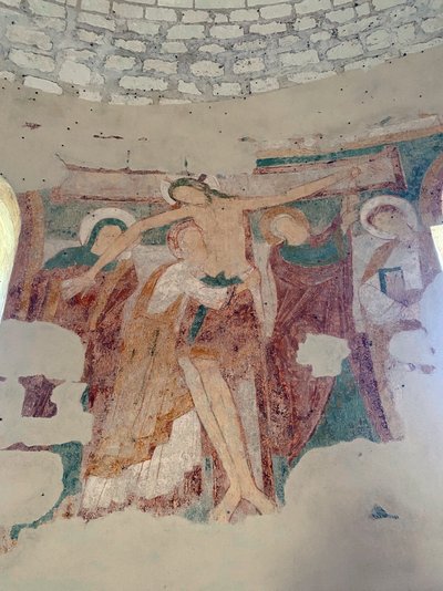 De afdaling van het kruis, kapel Saint-Jean du Liget, Touraine door Romanesque