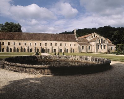 Uitzicht op de abdij door Romanesque