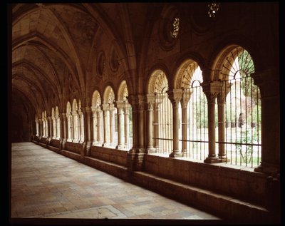 Uitzicht op de klooster van de Kathedraal Sainte Thecle in Tarragona door Romanesque
