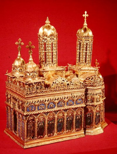 Kivotion, uit het Hurezi Klooster, Vilcea County, 1691-92 door Romanian School