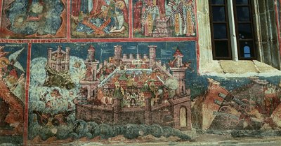 Belegering van Constantinopel door Sultan Mehmet II in 1453 door Romanian School