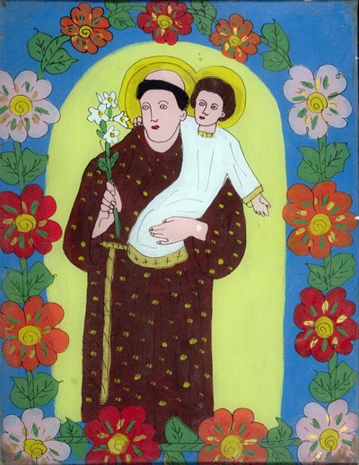 St. Antonius van Padua (1195-1231) uit Transsylvanië, 1950-80 door Romanian School