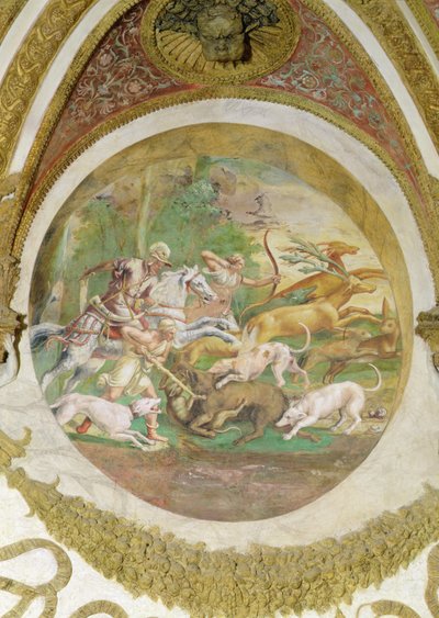 Kamer van de Winden, Hert en Wild Zwijn Jacht door Romano Giulio