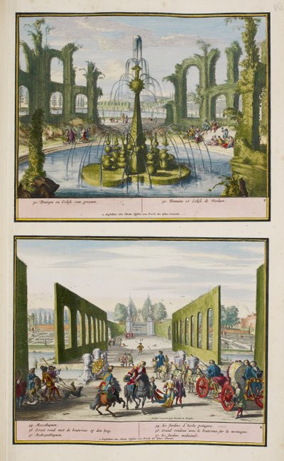 Het Park in Enghien, c.1685, illustratie uit een 