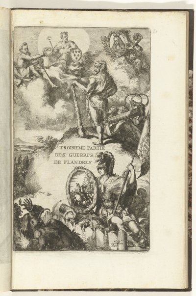 Titelprent voor het derde deel van Guerres de Flandres door Romeyn de Hooghe (attributed to)