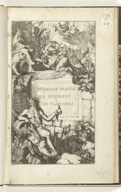 Titelprent voor het eerste deel van Guerres de Flandres door Romeyn de Hooghe (attributed to)