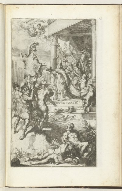 Titelprent voor het tweede deel van Guerres de Flandres door Romeyn de Hooghe (attributed to)