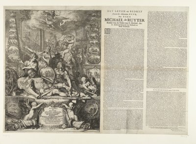 Allegorie op de dood van Michiel de Ruyter, 1676 door Romeyn de Hooghe