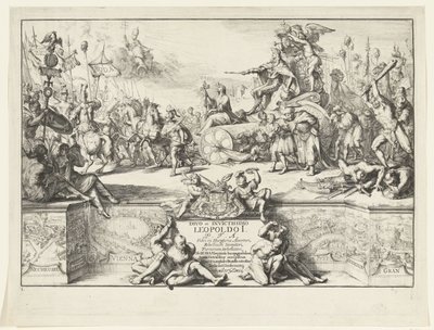 Allegorie op de overwinningen van Leopold I door Romeyn de Hooghe