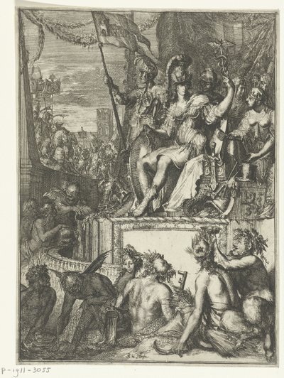 Allegorische voorstelling van de handel door Romeyn de Hooghe