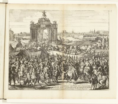 Feestelijke intocht van Farnese na het ontzet van Parijs, 1590 door Romeyn de Hooghe