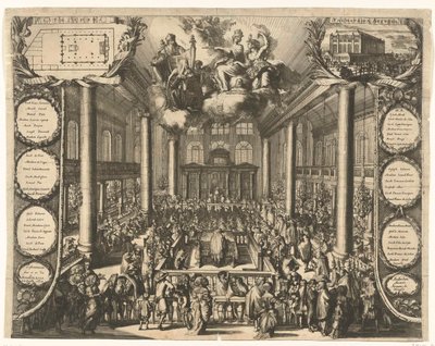 Inhuldiging van de Portugese Synagoge in Amsterdam door Romeyn de Hooghe