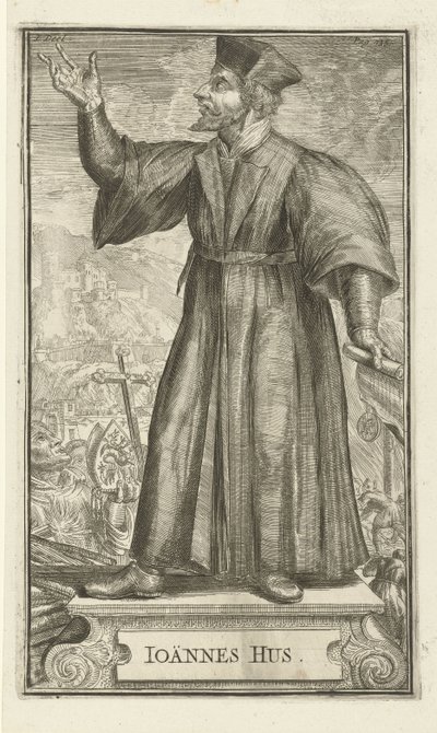 Portret van John Hus, 1701 door Romeyn de Hooghe