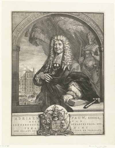 Portret van Adriaen Pauw door Romeyn de Hooghe