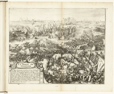 Strijd om de Kauwensteinse dijk, 1585 door Romeyn de Hooghe