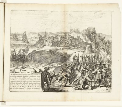 Verovering van Caudebec, 1592 door Romeyn de Hooghe