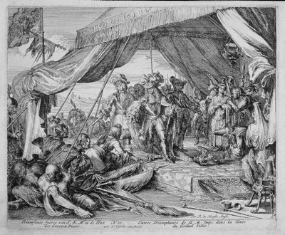 Wenen Print Cycle, Intocht van keizer Leopold (1640-1705) in de tent van de grootvizier, 1683 door Romeyn de Hooghe