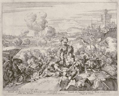 Wenen Print Cyclus, Het leger van de keizer vecht met de Turken door Romeyn de Hooghe