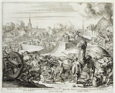 Wenen Print Cycle, Turkse positie in Wenen, 1683 door Romeyn de Hooghe