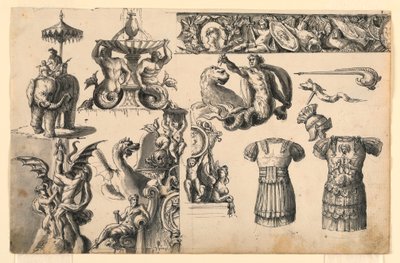 Decoratieve Motieven, Drie Ontwerpen voor Fonteinen door Romolo Achille Liverani