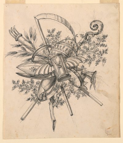 Trofee met gevleugelde zandloper door Romolo Achille Liverani