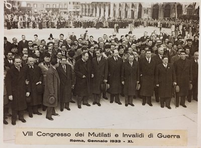 "VIII Congres van Verminkten en Oorlogsinvaliden - Rome, januari 1933 - 11" door Romolo del Papa