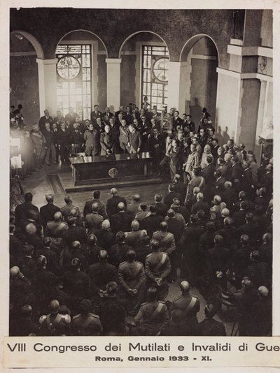 "VIII Congres van Verminkten en Oorlogsinvaliden - Rome, januari 1933 - 11" door Romolo del Papa