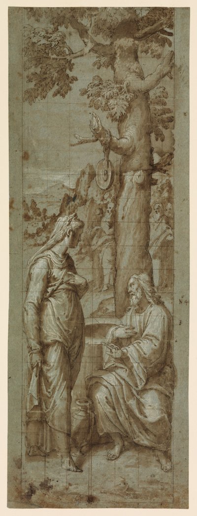 Christus en de vrouw van Samaria door Romulo Cincinnato