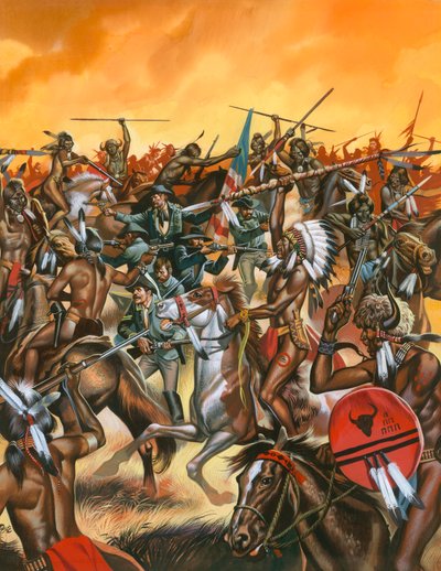 Slag bij Little Bighorn door Ron Embleton