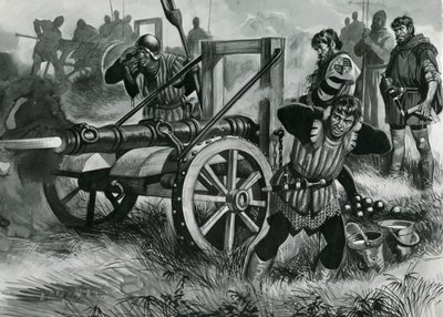 Een kanon afvuren door Ron Embleton