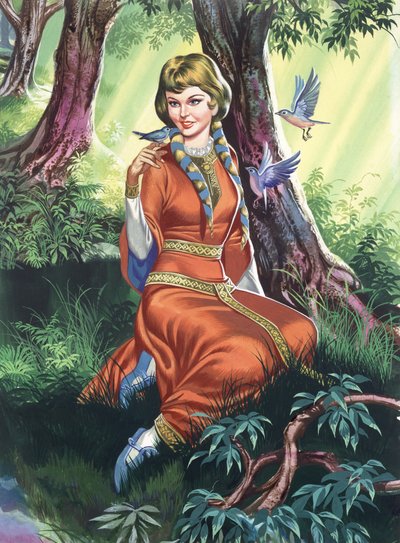 Maid Marian (gouache op papier) door Ron Embleton
