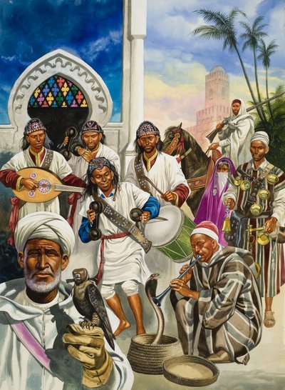 Marrakech (gouache op papier) door Ron Embleton