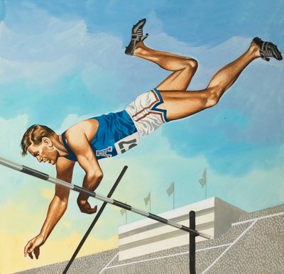 Polsstokhoogspringen door Ron Embleton