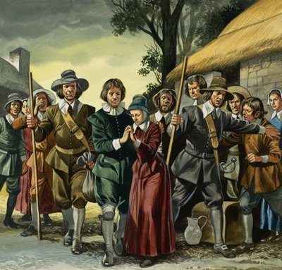 Puriteinen (gouache op papier) door Ron Embleton