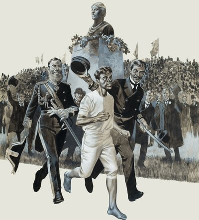 Robbedoes Louis (gouache op papier) door Ron Embleton