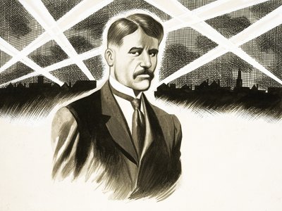 Hun dagboek van de week: Zeppelin aanvallen (Arnold Bennett) door Ron Embleton