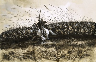 Ongeïdentificeerde veldslag (Agincourt) door Ron Embleton