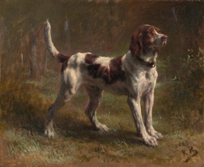 Een Limier Briquet Hound, ca. 1856 door Rosa Bonheur