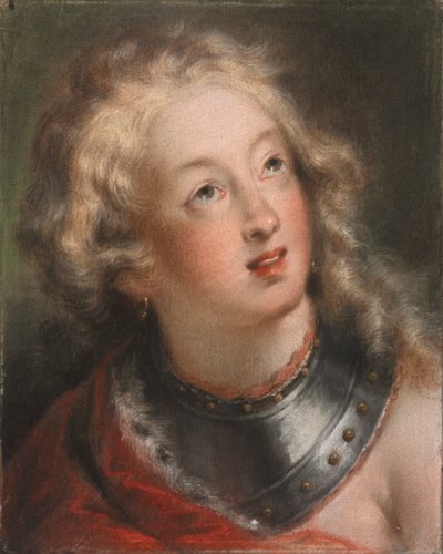 Hoofd van een vrouw, eerste helft 18e eeuw door Rosalba Giovanna Carriera