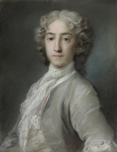Portret van Lord Sidney Beauclerk, Halflang, in een Grijze Fluwelen Jas en Witte Kraag door Rosalba Giovanna Carriera