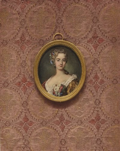 Portret van een onbekende dame door Rosalba Giovanna Carriera
