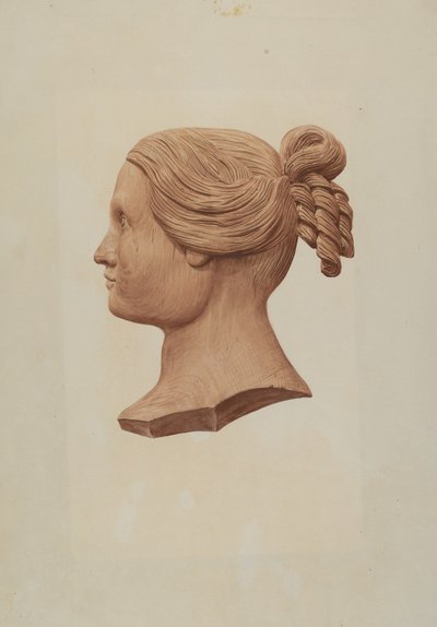 Gesneden silhouet van een vrouw door Rosamond P. Gray