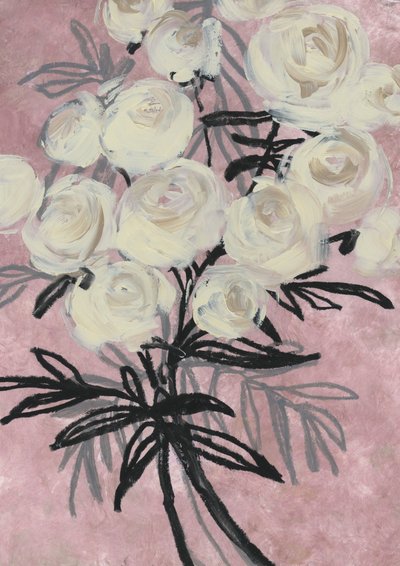 Abstracte witte rozen door Rosana Laiz Blursbyai