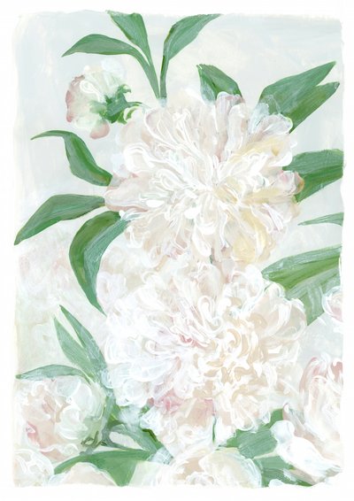 Verse witte pioenrozen door Rosana Laiz Blursbyai