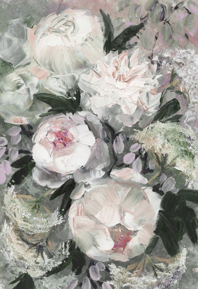Schilderachtig pioenrozenboeket door Rosana Laiz Blursbyai
