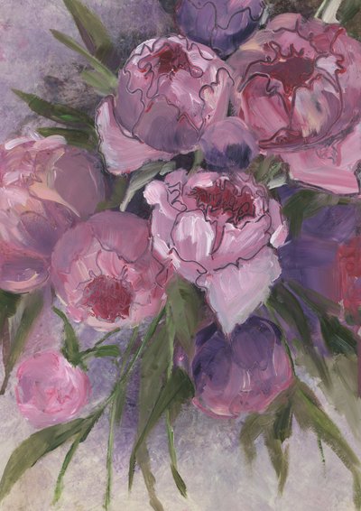 Roze pioenrozenboeket door Rosana Laiz Blursbyai
