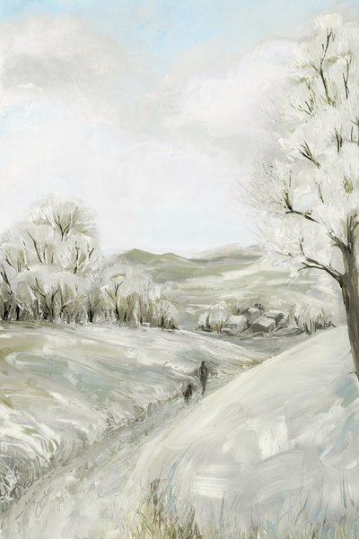 Wandeling in de besneeuwde winter door Rosana Laiz Blursbyai